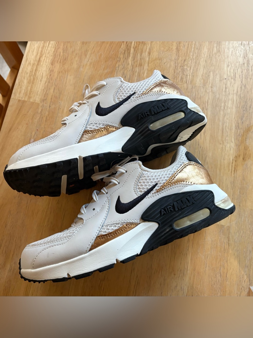 Nike Women's Air Max Excee Phantom Metallic Gold Sneakers Size 9